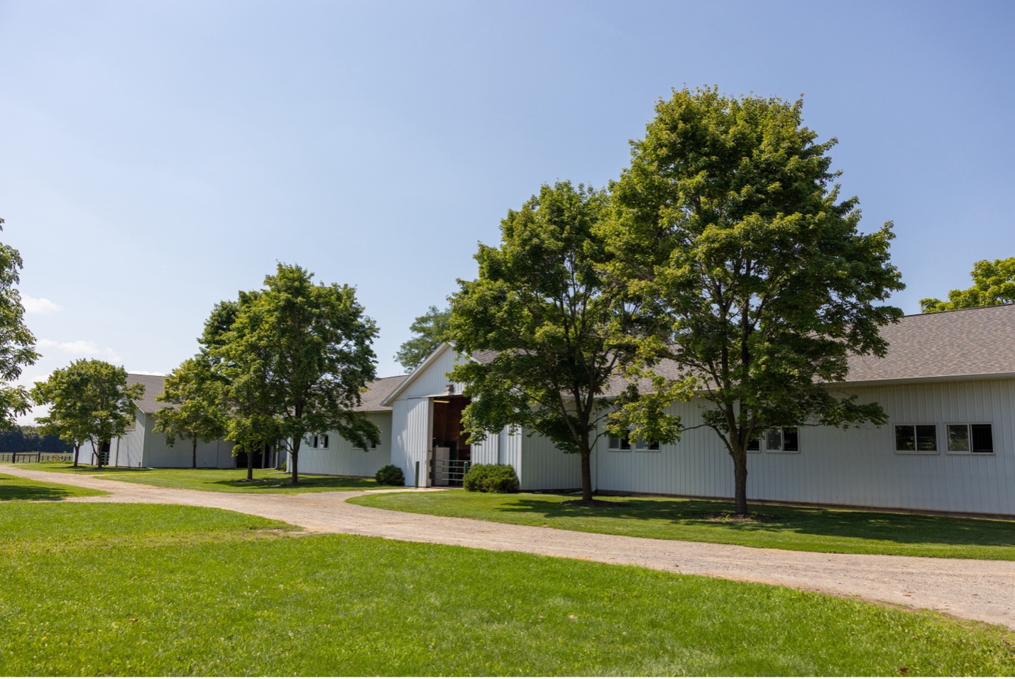 A stable at the MSU Horse Teaching & Research Center.